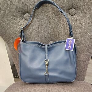 Coach Blue Leather Shoulder Bag